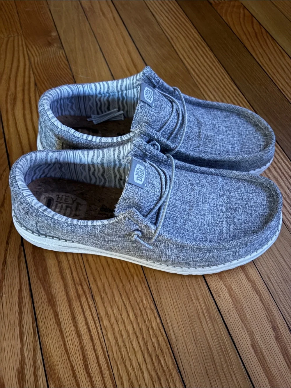 Hey Dude Men's Slip-On Loafers in Light Gray
